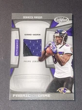 Derrick Mason 2009 Certified Fabric of the Game Prime Patch Card 11/25 Ravens