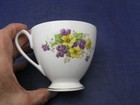 Lovely Queen Anne Tea Cup & Saucer - Yellow & Purple Flowers Bone China England — photo 3
