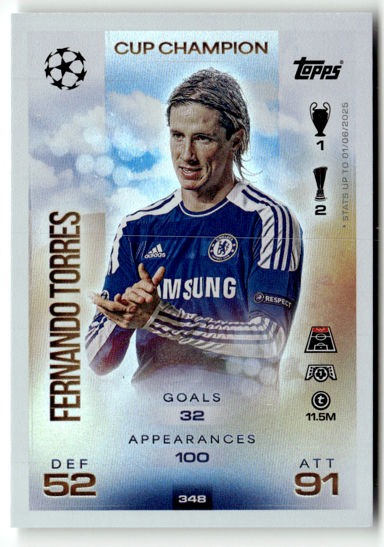 Topps Match Attax CL 2025-26 No. 348 Fernando Torres Cup Champion