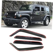 194249 Side Window Visor Deflector,in 2007-2018 Wrangler JK 4-Door In-Channel