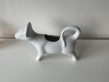 M&S Novelty White Glossy Ceramic Cow Milk or Cream Jug Easter Spring Tablescape