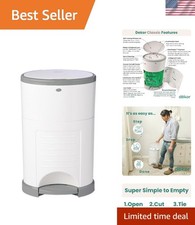 15L EKO Diaper Pail - Step Drop Convenience with 70 Recycled Materials