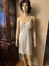 Vintage Philmaid Lace Full Slip White Nightgown Size 36 Lingerie