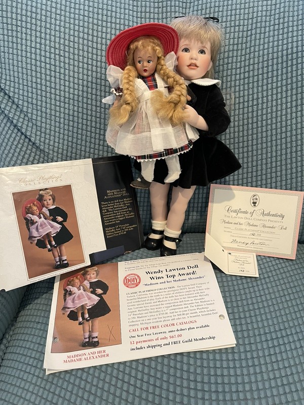 2001 WENDY LAWTON MADISON AND HER MADAME ALEXANDER DOLL  142/350