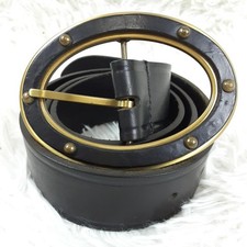 Dolce&Gabbana Men D&G Leather Belt With Oval Studs Buckle Good condition Luxury