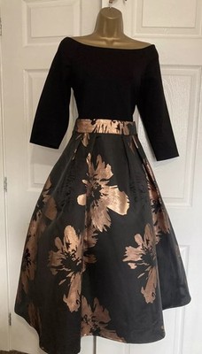 coast black and gold dress Rent Coast Metallic One Shoulder Belted Dress main image 0