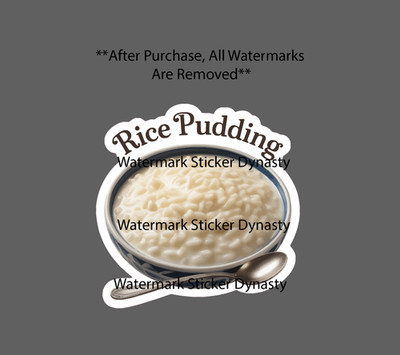 Rice Pudding Sticker Waterproof Decal Food Dessert Dinner Gift NEW