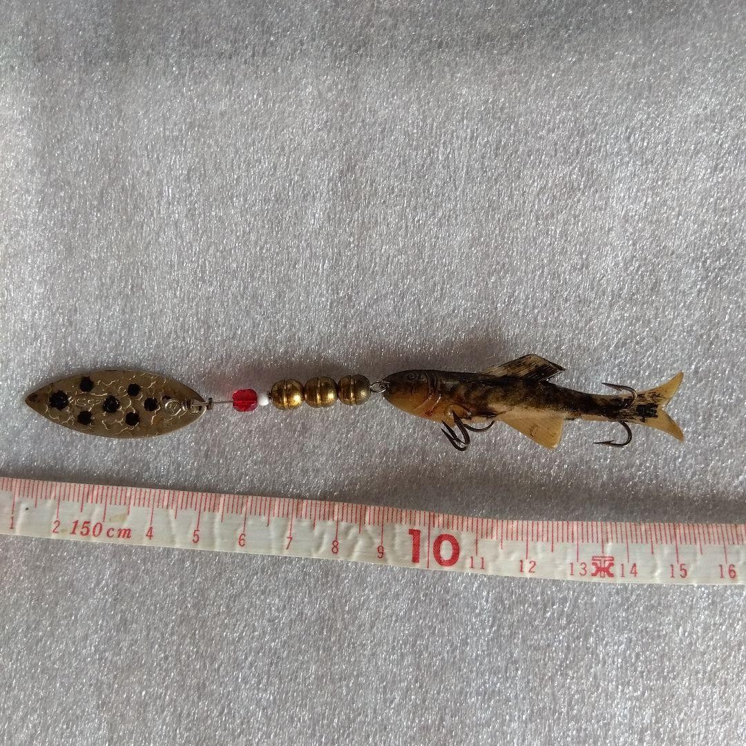 Kuusamo Finland Old Spinnerbait Copper SilverUnused Fish Lure Treble Hooks - Image 7