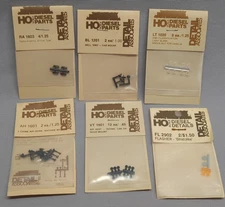 HO scale  Detail Associates   6 Packs  of  Diesel Locomotive  Details