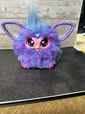 Furby Purple Plush Tie Dye Interactive Toy 2023 Glowing Ears Talks Tested Works