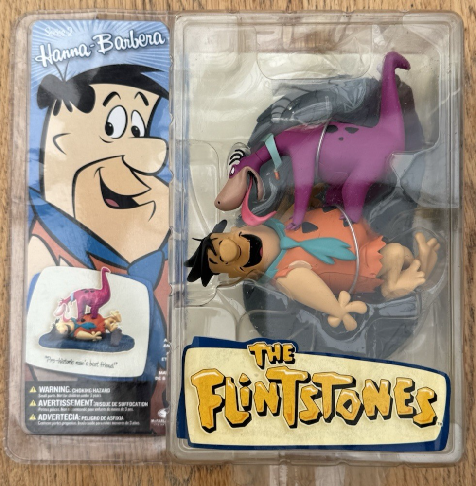 McFarlane Hanna Barbera Series 2 The Flintstones Fred With Dino Figure New