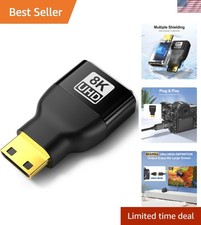 Gold-Plated Mini HDMI to HDMI Adapter - Supports 4K 144Hz, Compact  Lightweight