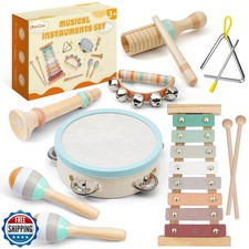 LeeQee Montessori Toys for 1 2 3 Year Old - Wooden Toys Baby Musi