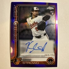 2025 Topps Chrome Update Kade Strowd Auto #AC-KST Purple /250