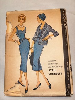 McCalls 4480 Dress Pattern & Jacket SYBIL CONNOLLY SZ 12 1950s FF