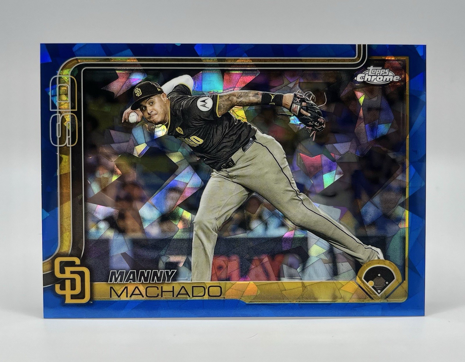 Manny Machado 2025 Topps Chrome Sapphire Edition Image Variation Blue #53 Padres