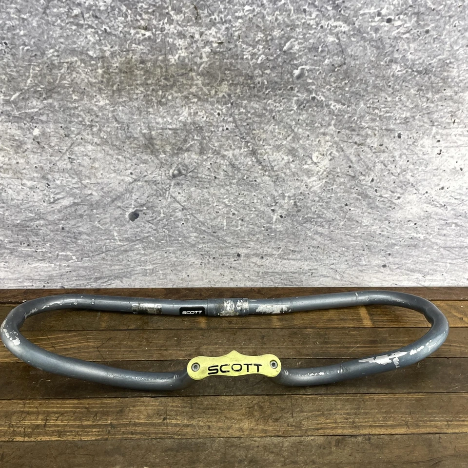 Manillar de colección Scott AT-4 MTB 25,4 mm abrazadera 590 mm barra Bullhorn gris AT4 Foto 2 de 4