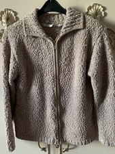  Elizabeth Scott Long Sleeve Cardigan Size L 16 zip up 