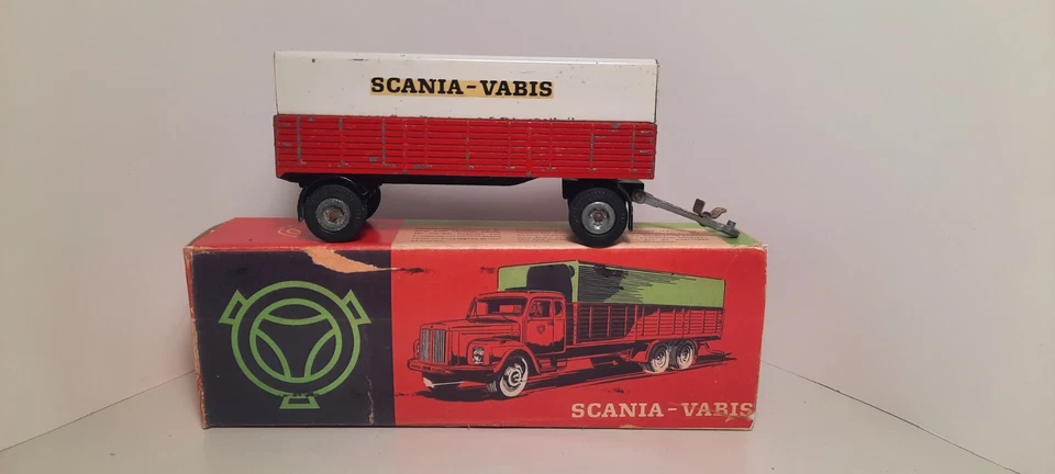 REMOLQUE TEKNO OF DINAMARCA PARA CAMIÓN 451 SCANIA VABIS CON TOLDO caja roja 1/43 Foto 2 de 4