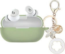 Case Cover Compatible with Beats Solo Buds Earbuds, Soft Cactus Green