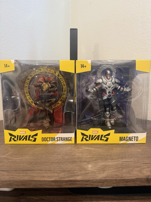 LOT- McFarlane Toys Marvel Rivals Doctor Strange and Magneto posed figure bundle