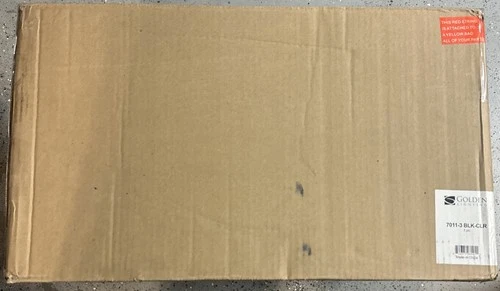 🔥Golden Lighting Winslett 3 Light Mini Chandelier, Black/Ribbed - 7011-3BLK-CLR - Picture 6 of 6