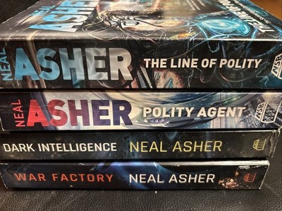 Neal Asher Science Fiction Book Lot of 4 Polity/Transfomation Trade Paperbacks