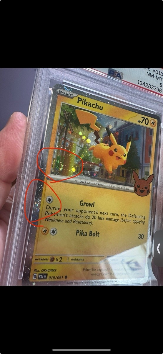2024 Pokemon Trick Or Trade #018 Pikachu PSA 8 4 SWIRLS | eBay