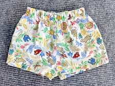 Vintage 1997 Toddler Safari Jungle Shorts 4T USA Cotton Lion Monkey Animal Y2K