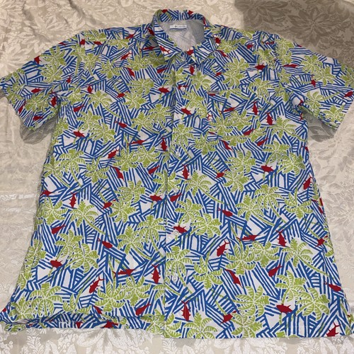 Columbia Sportswear Company PFG Fish Tropical Button Up Size XL