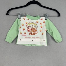 Vintage Strawberry Shortcake Sweatshirt Infant 12 Months Green Made USA 80s
