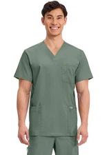 Cherokee Workwear Scrubs WW Revolution Men V Neck Top WW670 OLV Olive Free Ship