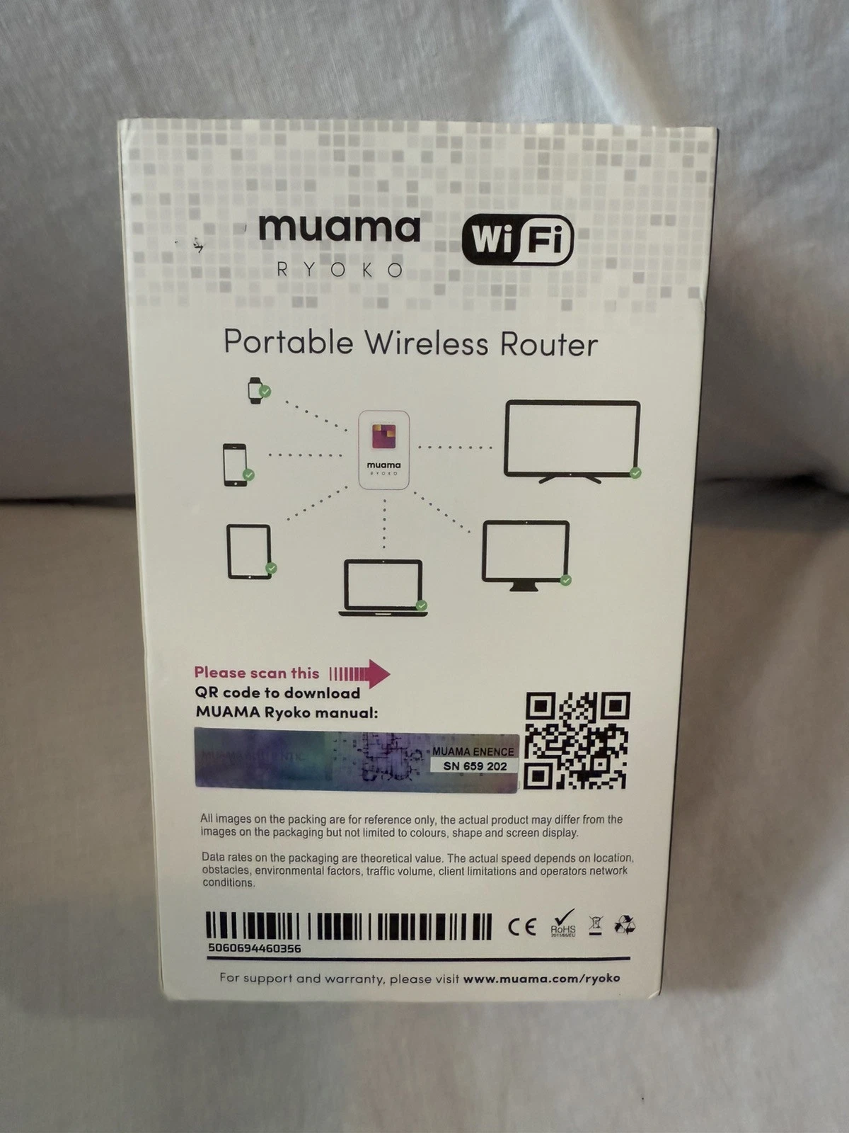 Muama Ryoko 4G-LTE White Mobile Broadband Portable Wireless Wi-Fi Router - product detail image 2