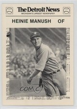1981 Detroit News Tigers Boys of Summer 100th Anniversary Heinie Manush HOF qf6