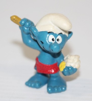 Vintage 1979 Smurfs Peyo 20108 Sauna Smurf Bath Back Scrubber Soap Figure Toy