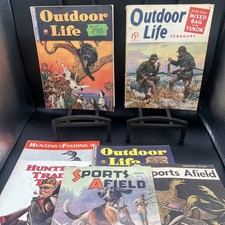 7  - 1937 & 1940s Hunting & Fishing Magazines Sports Afield Outdoor Life Trapper