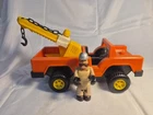 Vintage 1970s Fisher Price Husky Helpers Tow Truck With Figure