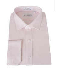 Men's Slim Fit 100 Cotton Pink Twill Dress Shirt