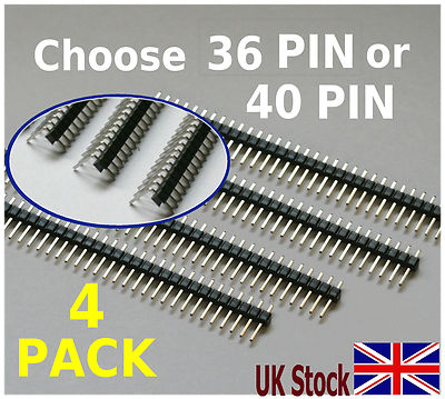 40 Pin 36 Pin 2,54 mm SIL Header Buchse einreihiger Streifen PCB Stecker Arduino PI