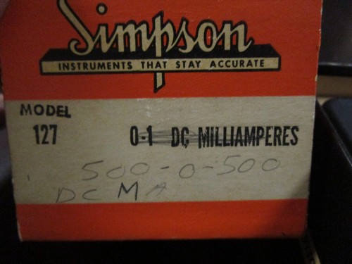 Vintage Simpson direct current milliamperes gauge new in box - Picture 3 of 3