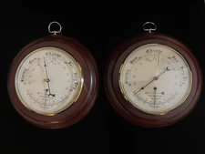 West & Company 8" Barometer Lot of Two Wall Hanging Made in France