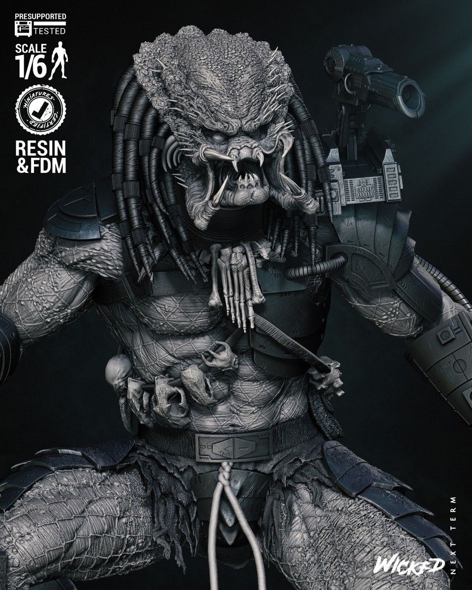 Predator in tree Resin Sculpture Statue Model Kit Unpainted