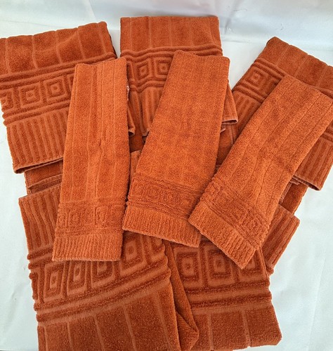 Handtücher Vintage Royal Family by Cannon Burnt Orange 6 Stück Handtuch & Gesichtstuch EUC - Bild 4 von 7