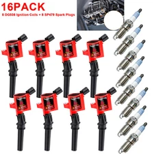 8 Ignition Coils & Platinum Spark Plugs SP479 For Ford Expedition Lincoln DG508