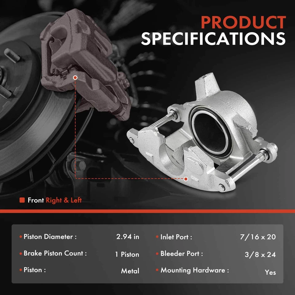 2x Brake Calipers Front Sides for Chevrolet Impala Biscayne Caprice 1969 1970 - Image 2 of 4