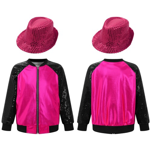 Girls Hip Hop Festival Outfits Unisex Jacket Long Sleeve With Hat Streetwear - Picture 4 of 93