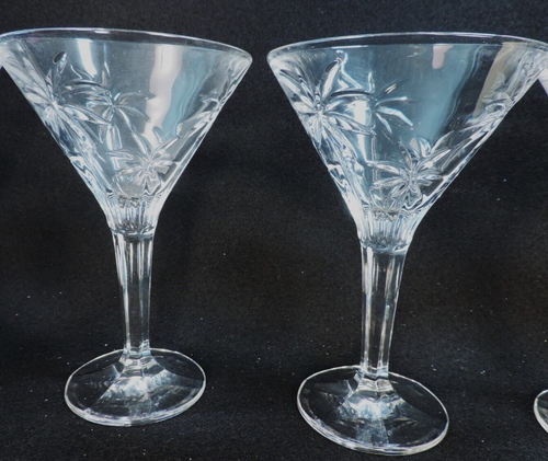 4er Set Godinger Shannon Kristall Palme Martini Gläser (neuwertig) - Bild 4 von 5