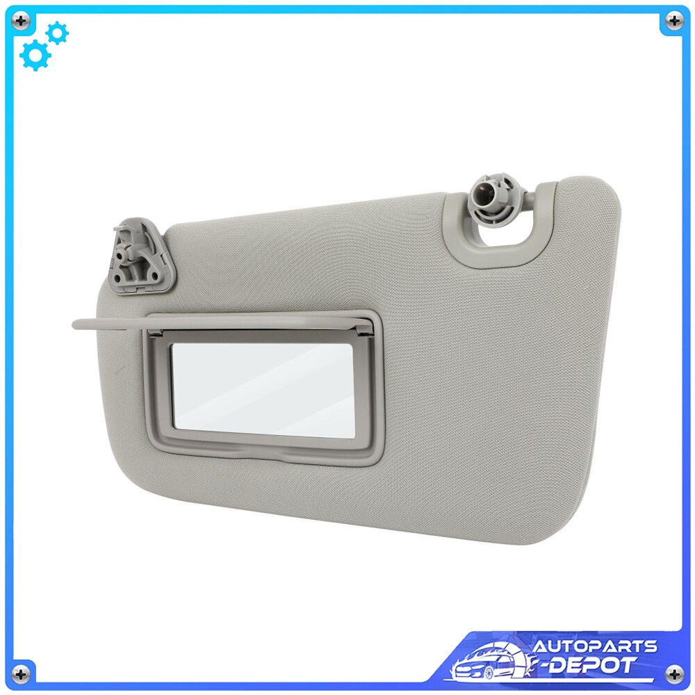 Driver Side Gray Sun Visor Without Sunroof For 2012-2019 Nissan LEAF Sentra