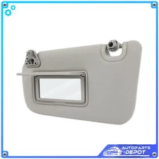 Driver Side Gray Sun Visor Without Sunroof For 2012-2019 Nissan LEAF Sentra