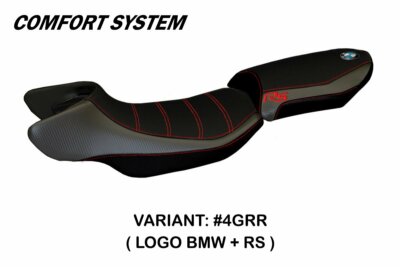 Bmw R 1200 Rs 2015-2018 Tappezzeria Italia Seat Cover Grey - Red  Anti Slip 100
